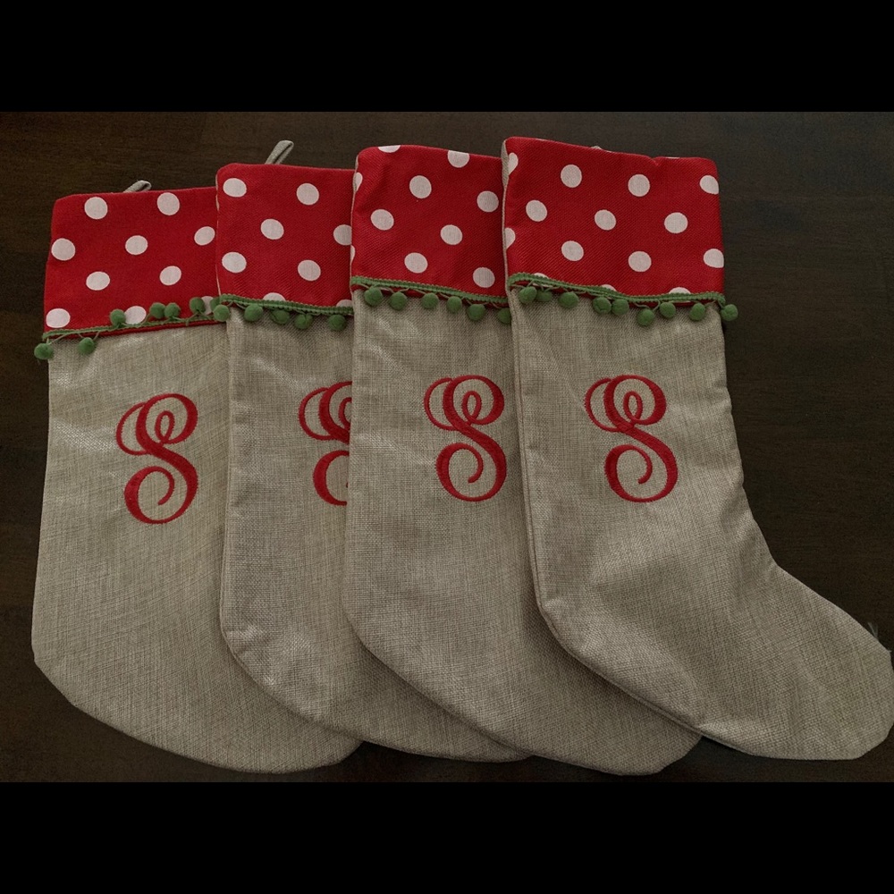 Beautiful monogrammed stockings